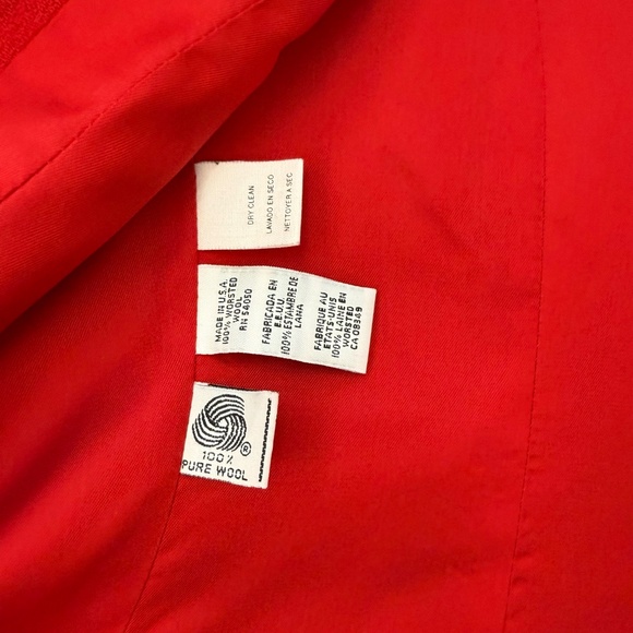 Vintage Jones New York Red Wool Blazer Size 4- Made in US - Picture 6 of 7